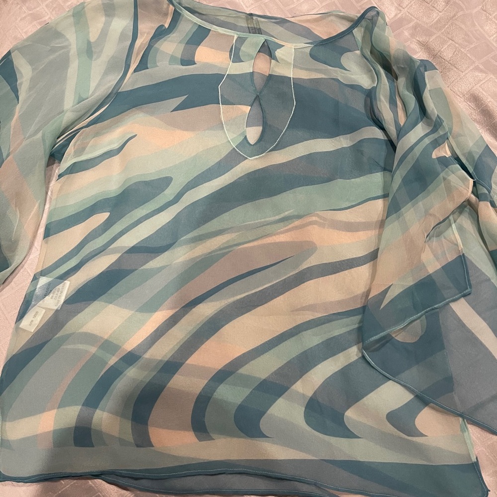 BCBG sheer top